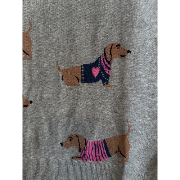 Astrologie Dachshund Puppy Intarsia Knit Sweater Gray SzL - Picture 5 of 7
